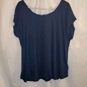 BNWT Size 1x Navy Blue Tunic Length Shirt